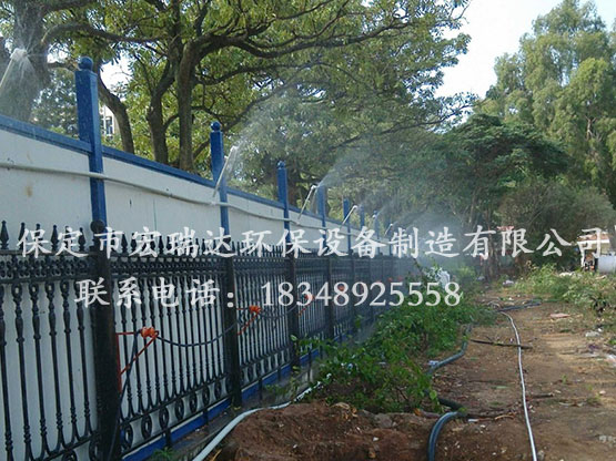 围挡喷淋降尘系统视频展示